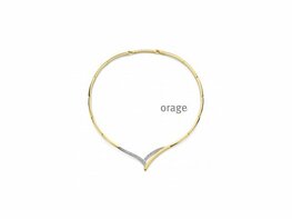 Ketting + hanger - Zilver plaqu&eacute; goud | ORAGE