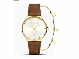SET horloge + armband - AMALYS | Staal + plaque
