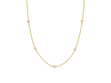 Ketting - Zilver plaqu&eacute; goud | TI SENTO