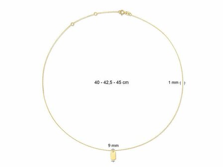 Ketting + hanger - JACKY GOLD | Goud 14kt