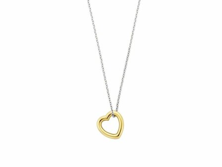 Ketting + hanger - Zilver plaqu&eacute; goud | TI SENTO