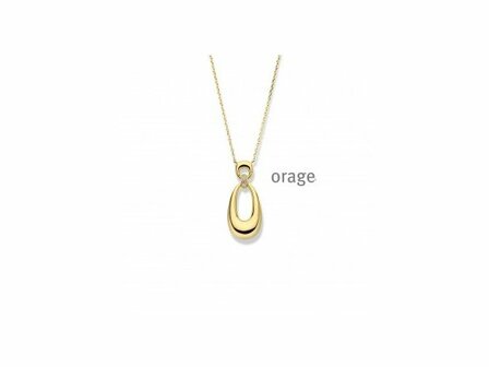 Ketting + hanger - Zilver plaqu&eacute; goud | ORAGE