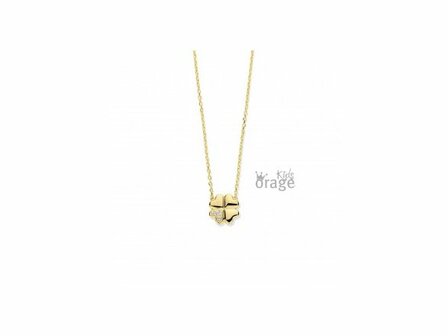 Ketting + hanger - Zilver plaqu&eacute; goud | ORAGE