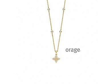 Ketting + hanger - Zilver plaqu&eacute; goud | ORAGE