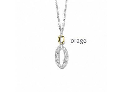 Ketting + hanger - Zilver plaqu&eacute; goud | ORAGE