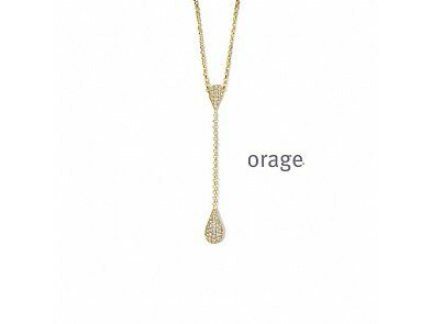 Ketting + hanger - Zilver plaqu&eacute; goud | ORAGE