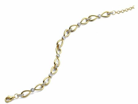 Armband - Zilver plaqu&eacute; goud | SILVER ROSE