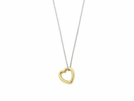Ketting + hanger - Zilver plaqu&eacute; goud | TI SENTO