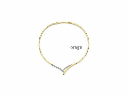Ketting + hanger - Zilver plaqu&eacute; goud | ORAGE