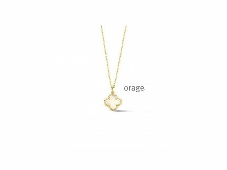 Ketting + hanger - Zilver plaqu&eacute; goud | ORAGE