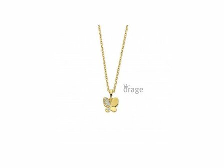 Ketting + hanger - Zilver plaqu&eacute; goud | ORAGE KINDERJUWELEN