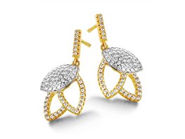 Oorbellen - Zilver plaqué goud | SILVER ROSE