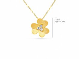 Ketting + hanger - Zilver plaqué goud | SILVER ROSE