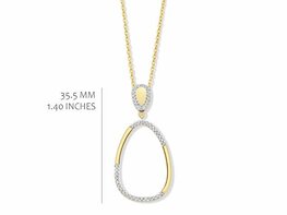 Ketting + hanger - Zilver plaqué goud | SILVER ROSE