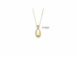 Ketting + hanger - Zilver plaqué goud | ORAGE