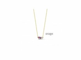 Ketting + hanger - Zilver plaqué goud | ORAGE