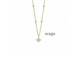 Ketting + hanger - Zilver plaqué goud | ORAGE