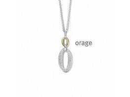 Ketting + hanger - Zilver plaqué goud | ORAGE