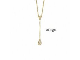 Ketting + hanger - Zilver plaqué goud | ORAGE